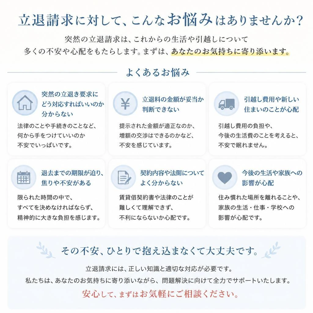 立退請求に関するお悩み