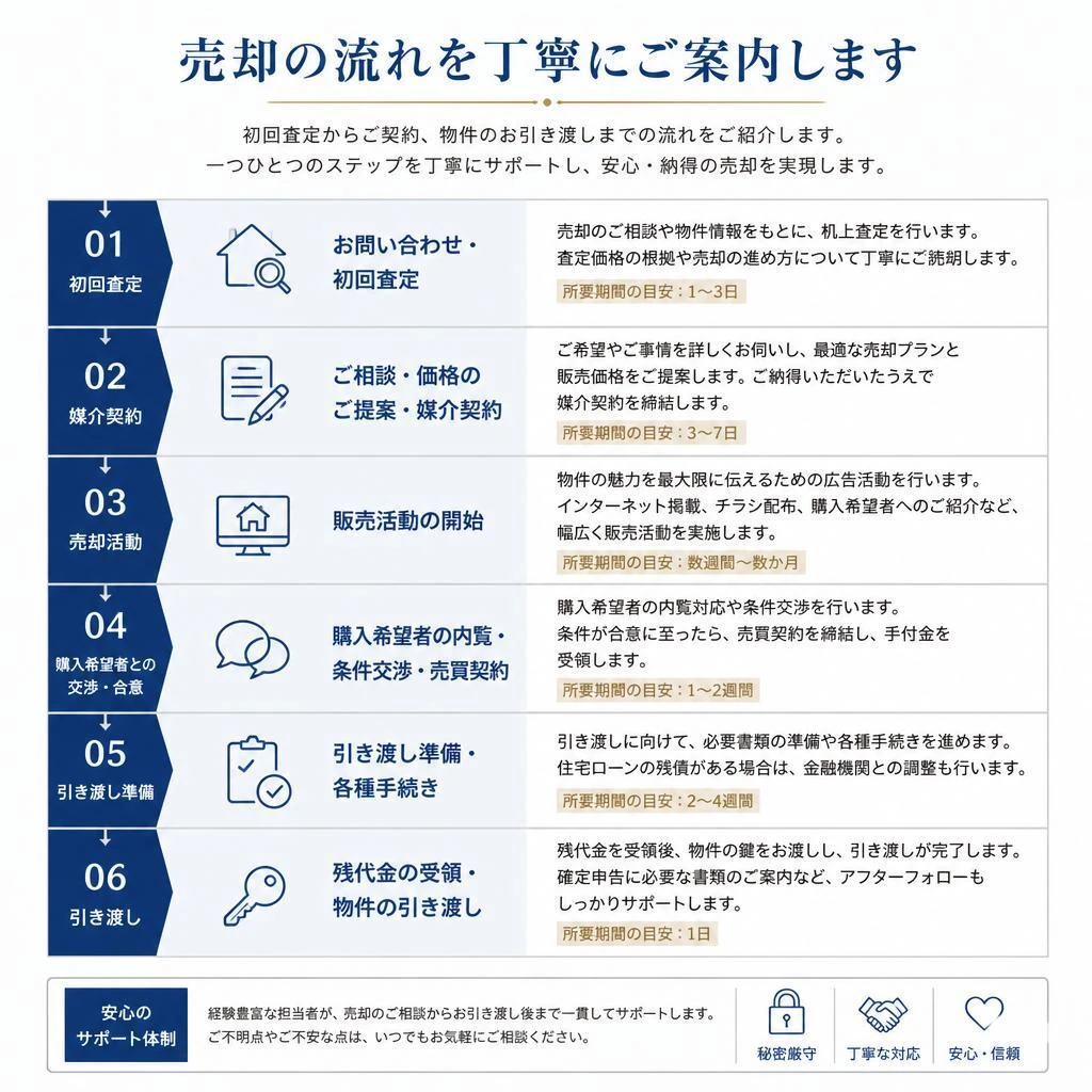 スムーズな不動産売却の流れ