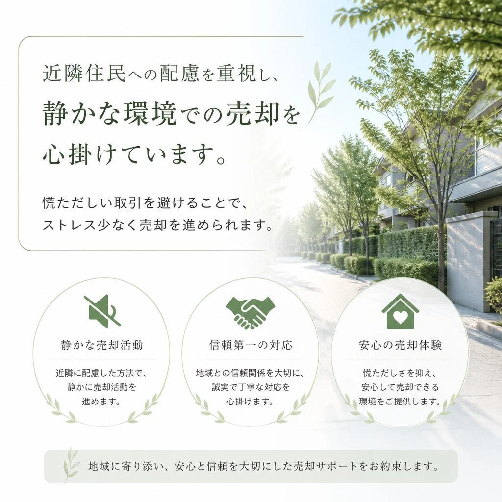 周囲への配慮も忘れない売却計画