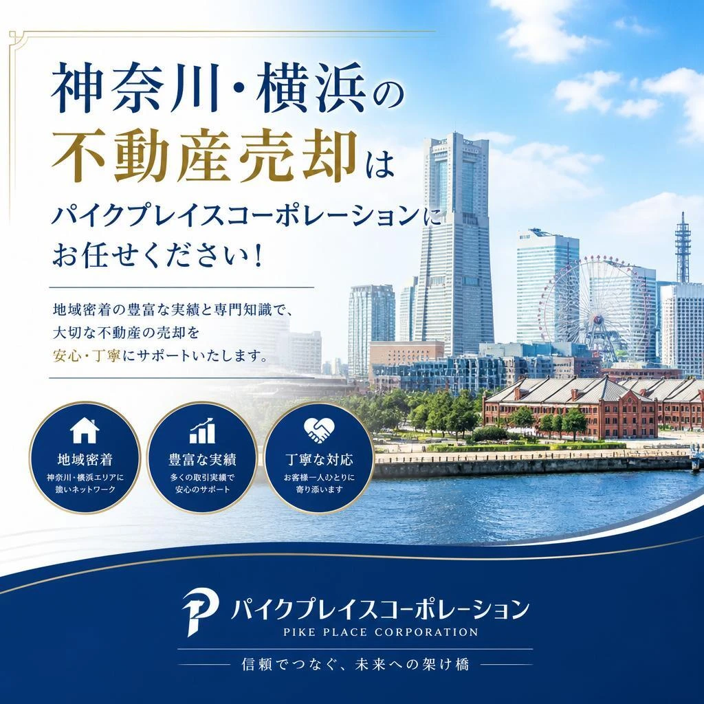 神奈川　横浜　なかなか売れない不動産　パイクプレイスコーポレーションにお任せください！