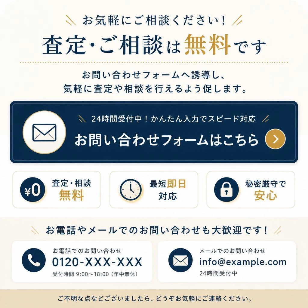 今すぐ無料査定をお問い合わせ
