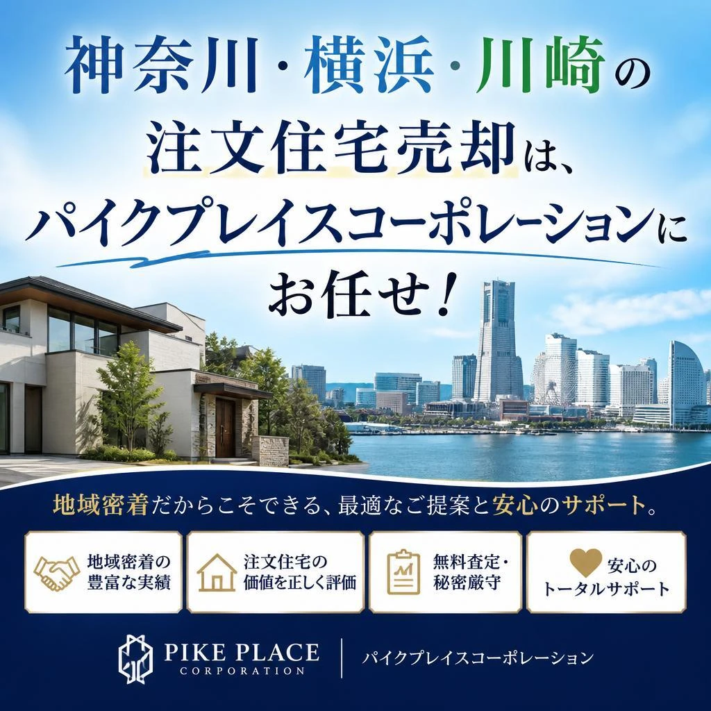 神奈川・横浜・川崎の注文住宅売却は、パイクプレイスコーポレーションにお任せ！