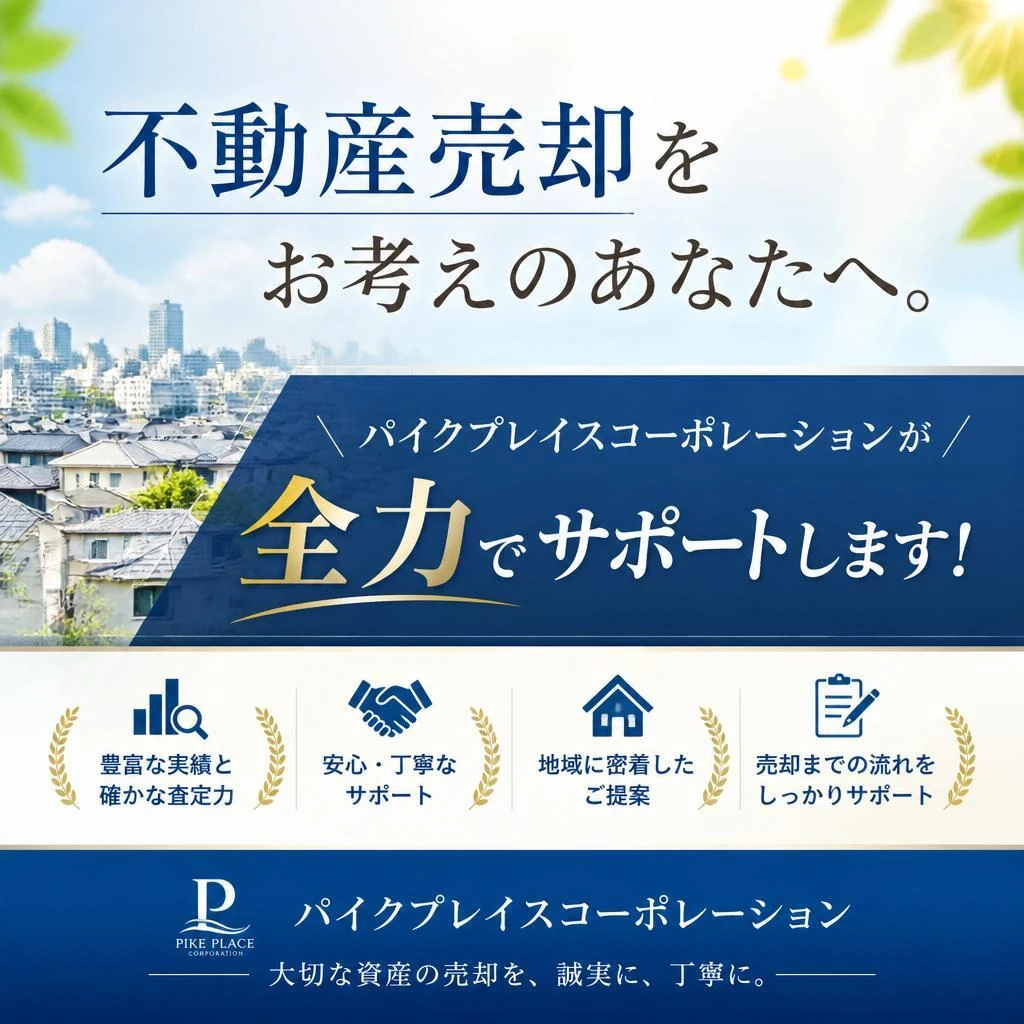 神奈川　横浜市　川崎市　不動産売却査定と行先を探してほしい。パイクプレイスコーポレーションにお任せください！