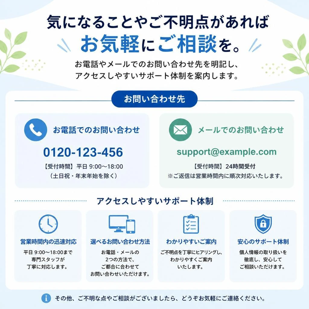 さあ、今すぐお問い合わせを！