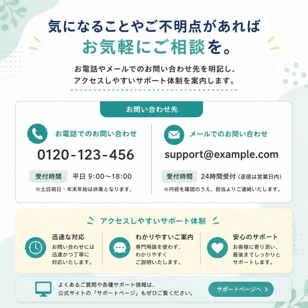 さあ、今すぐお問い合わせを！