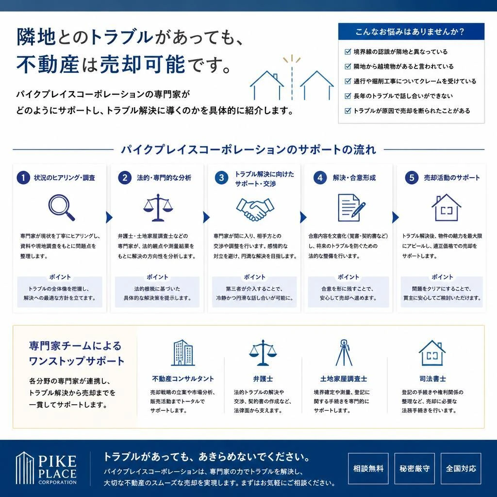 トラブル中でも売却できる理由