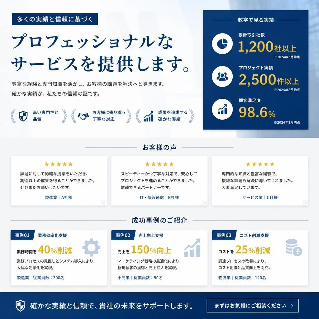 優れた実績と信頼