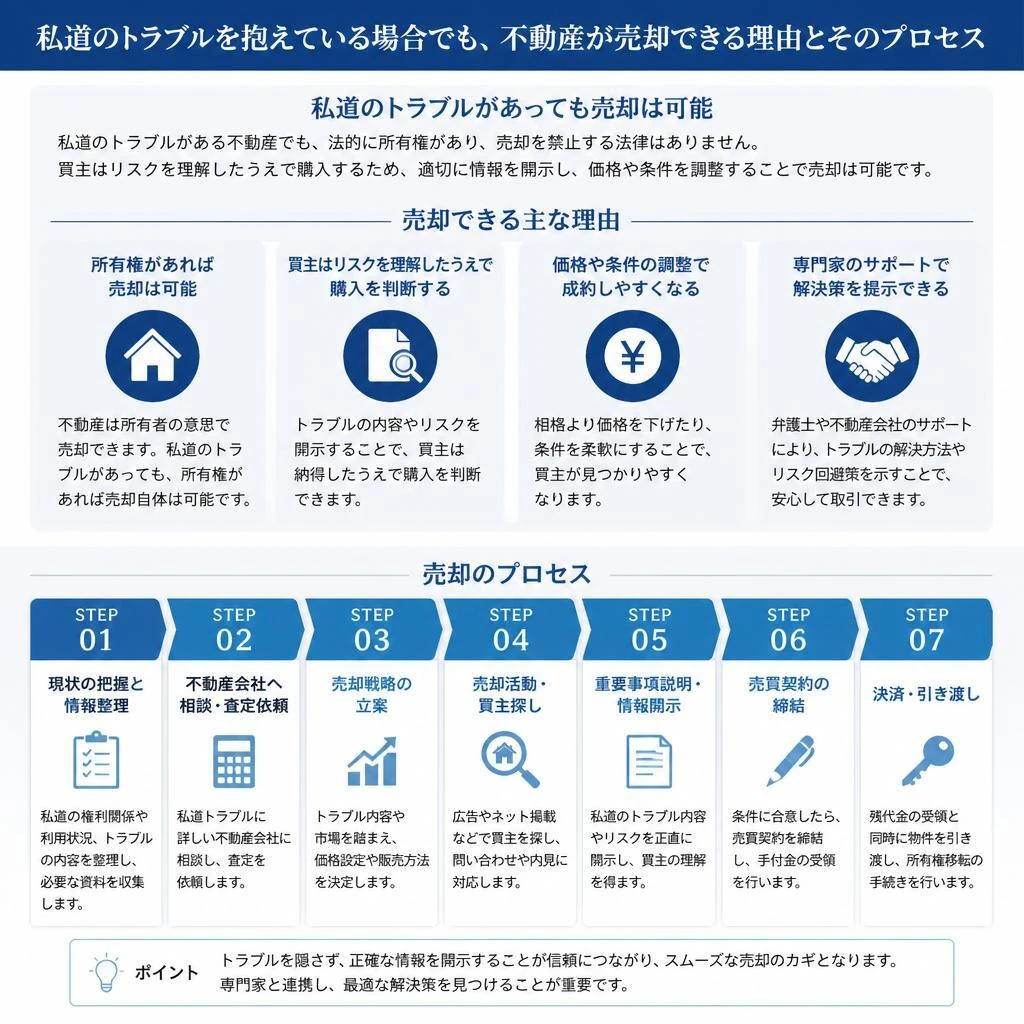 2. トラブル中でも売却可能な理由