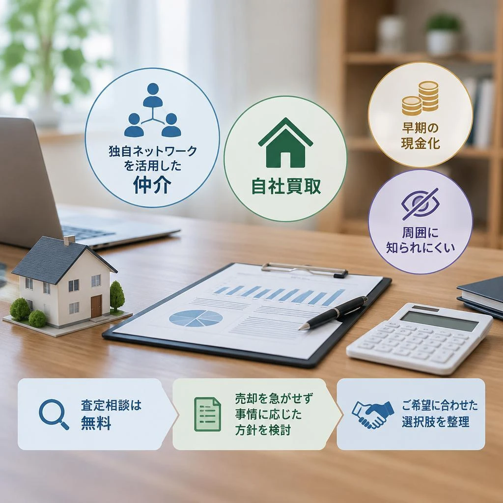 仲介も自社買取も。売却方法を柔軟に検討
